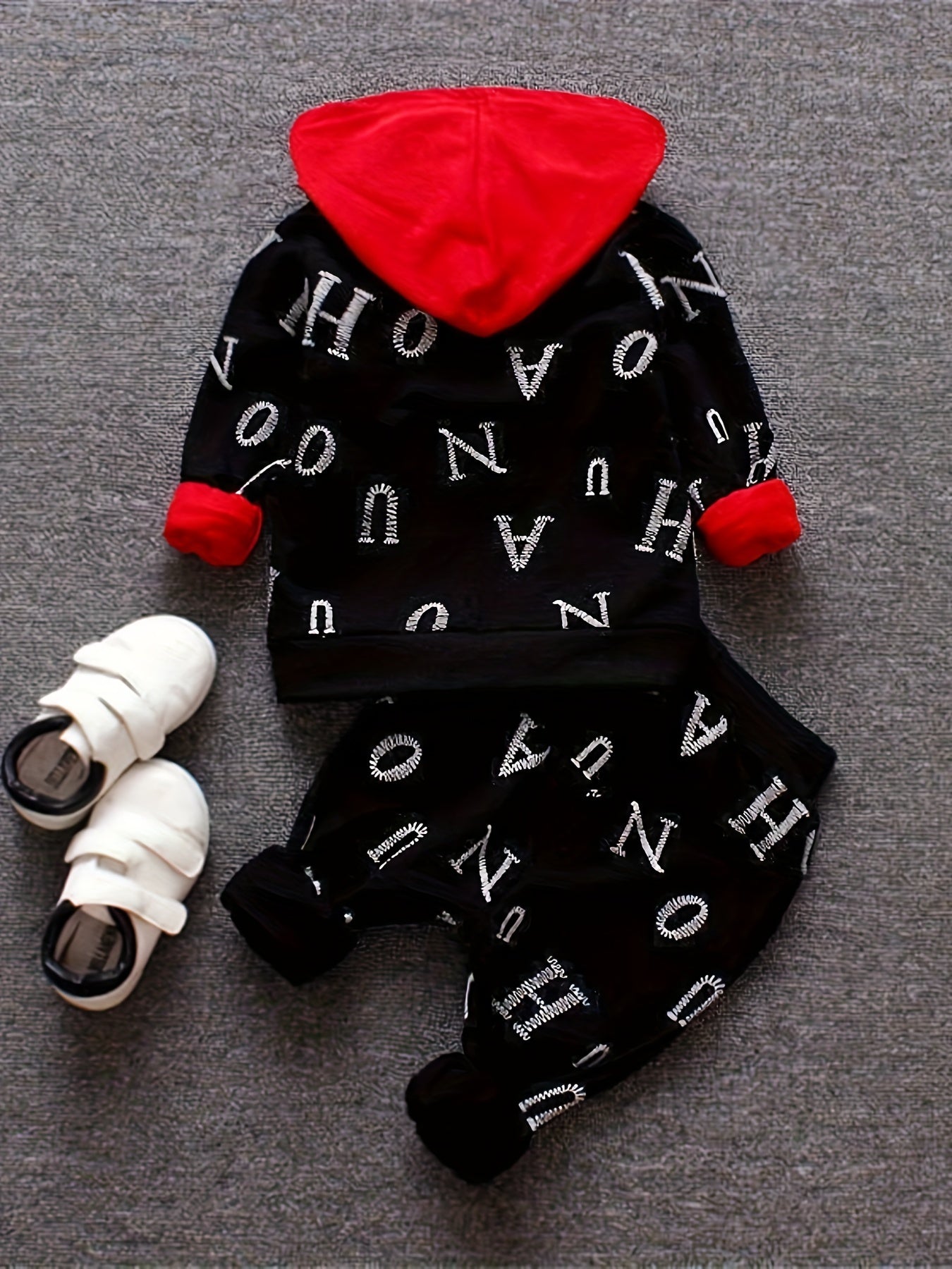 👶 3pcs Baby Alphabet Embroidery Jacket Set 🧢