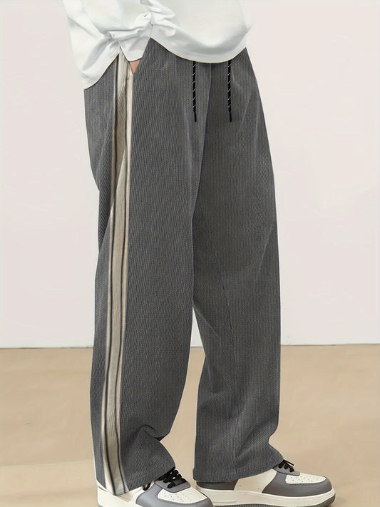 Men's Stripe Décor Corduroy Pants 🎽