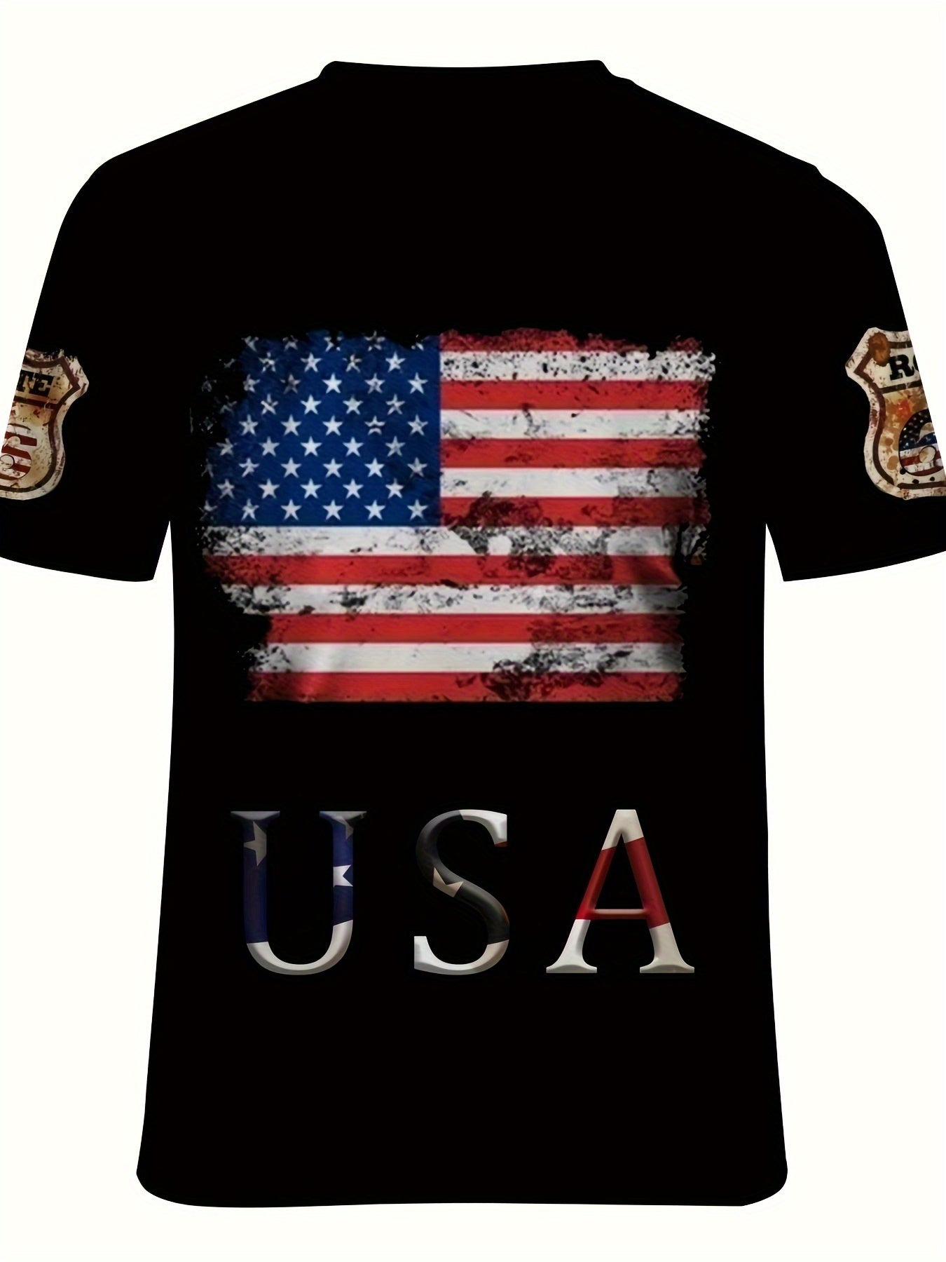 Star-Spangled Style 3D USA Flag Tee