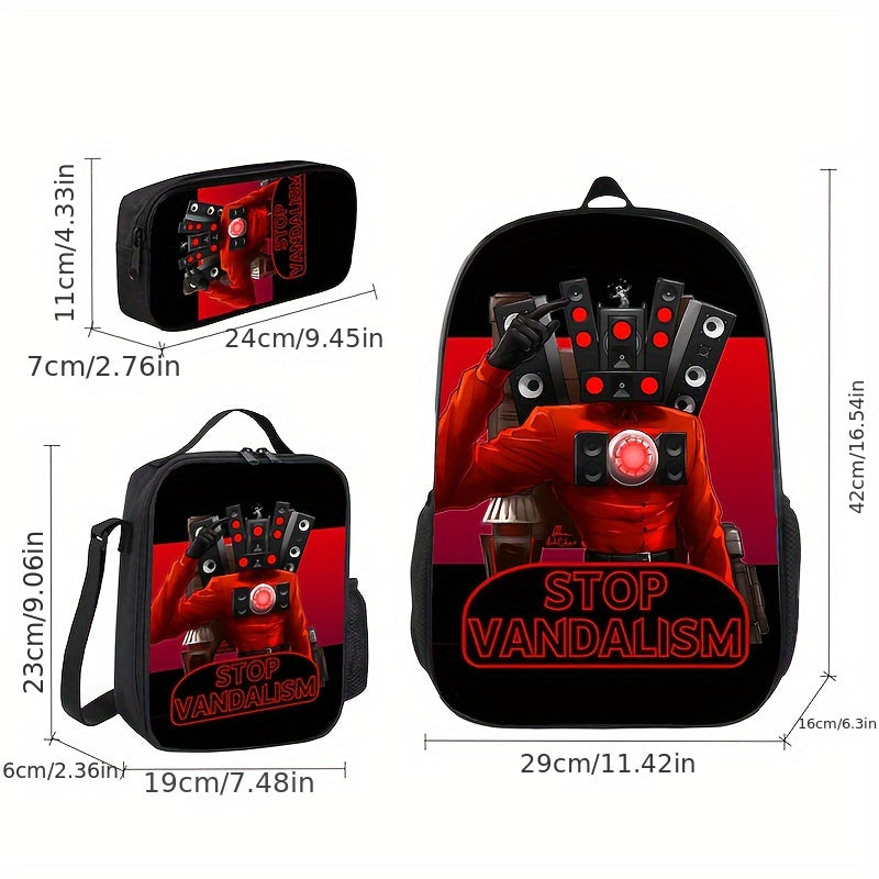 🕷️ 3pcs/set Marvel Spider Man Backpack Set for Men 🕷️