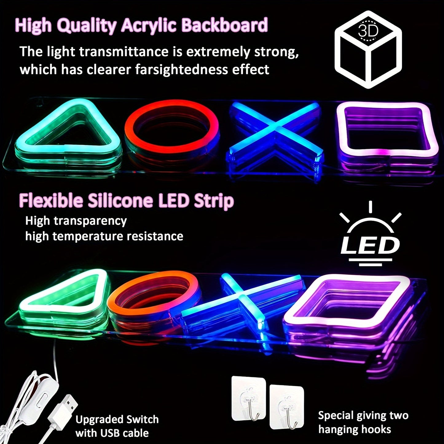 Gaming Neon Sign Set 🎮🔮