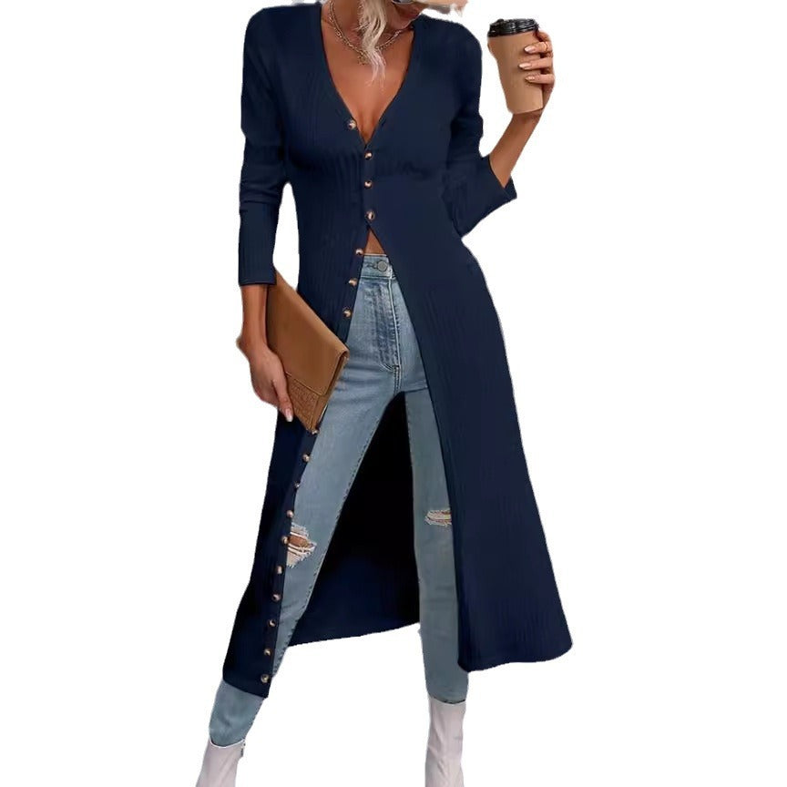 Women's Long Slim Fit Elegant Cardigan