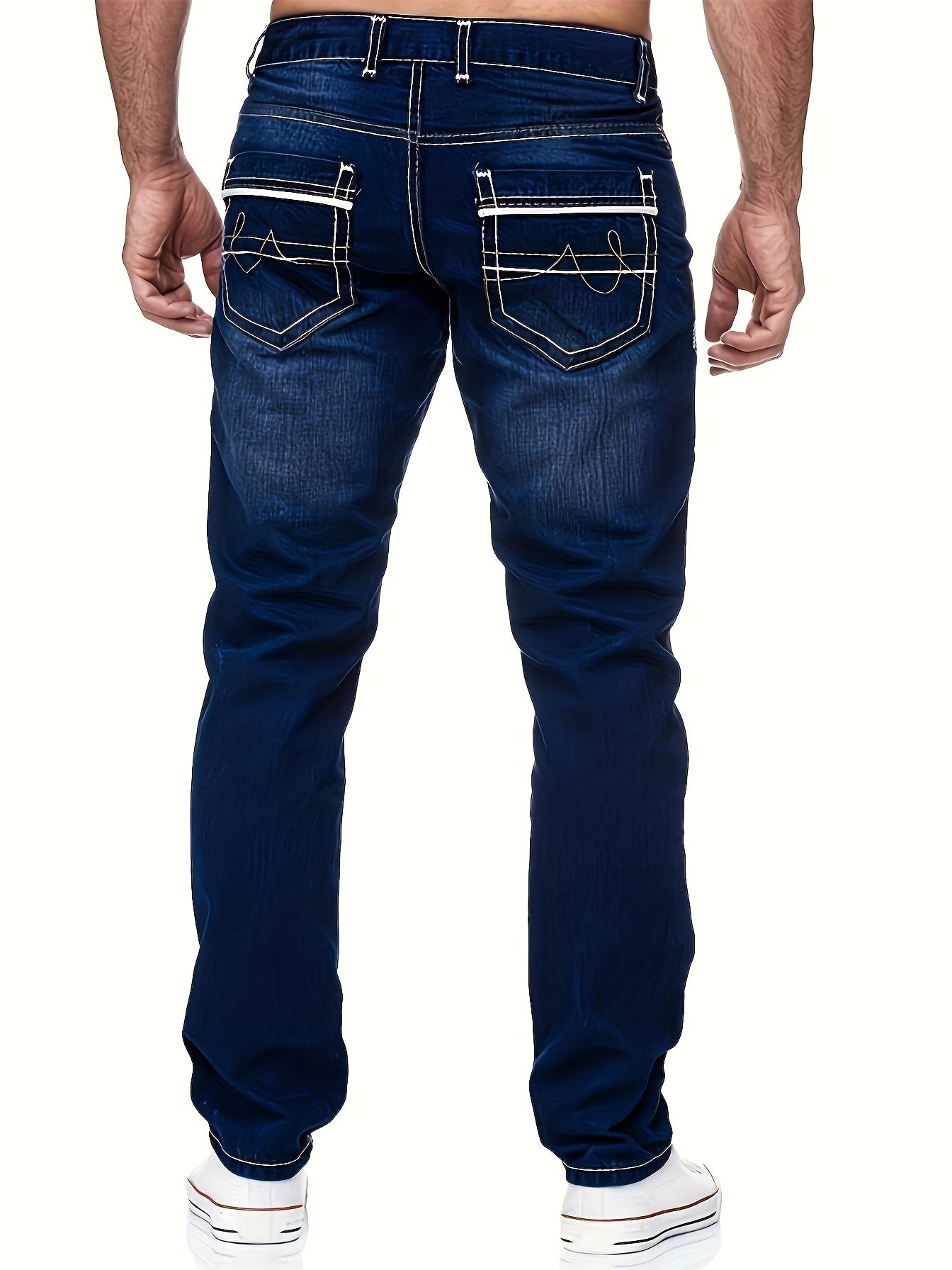 🌟 Men's Comfy Street Style Distressed Denim Pants with Pockets