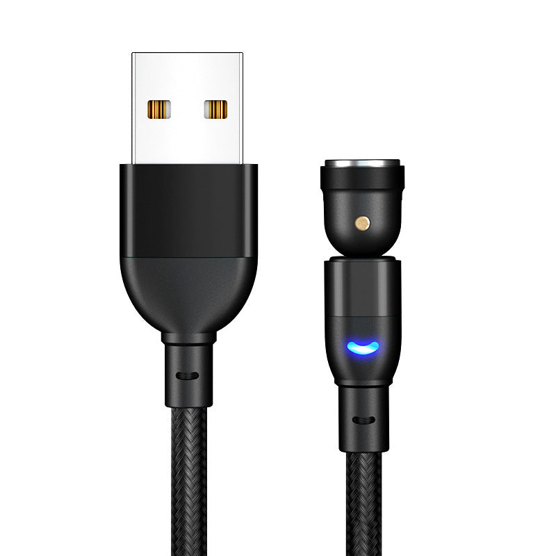 Magna Twist 540-Degree Blind Suction Magnetic Charging Cable: Three-in-One Bendable Design for Convenient Charging