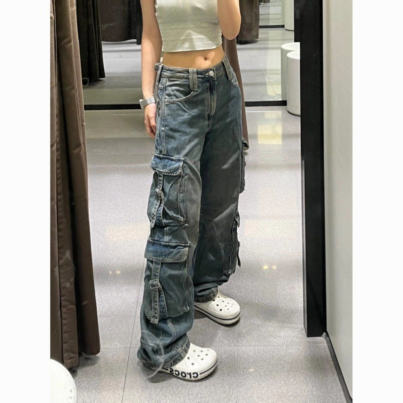 American Retro Loose Street Wide Leg Jeans