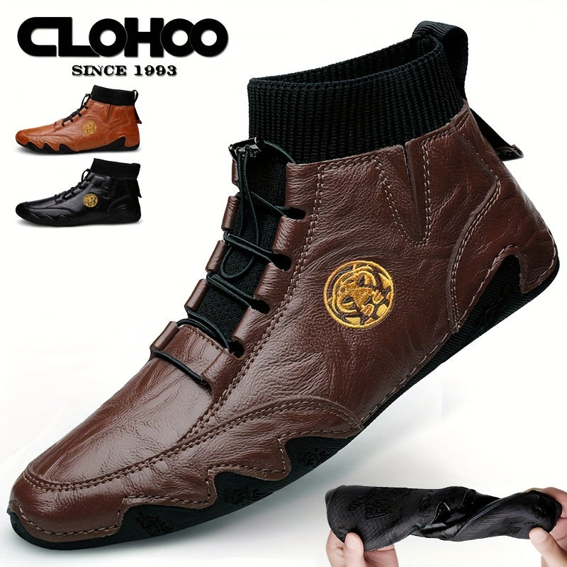 👢 CLOHOO Men's Fashion Handmade Casual Boots