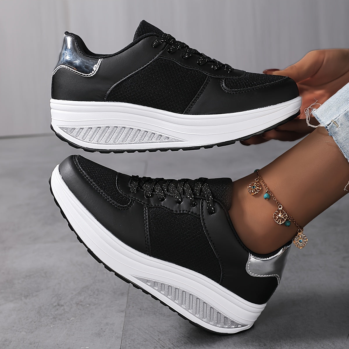 Women's Platform Fashion Wedge Sneakers 👟✨