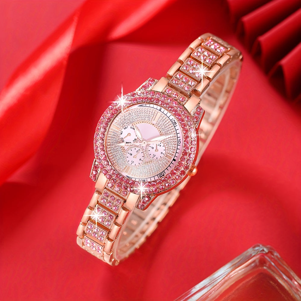 Chic Elegance 6-Piece Ladies Watch and Jewelry Set ⌚✨