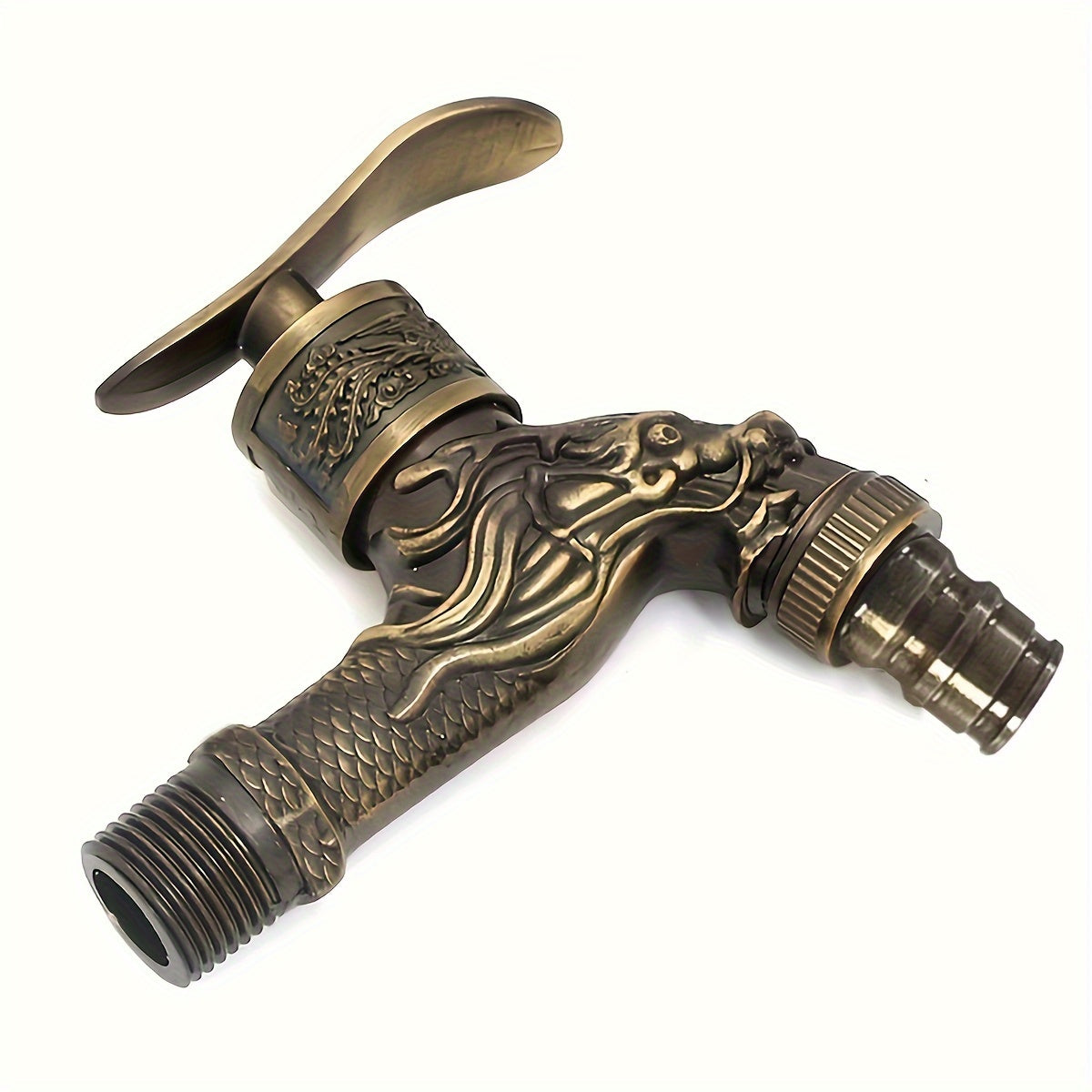 🌟 Vintage Elegance: European Bronze Wall Faucet 🛁