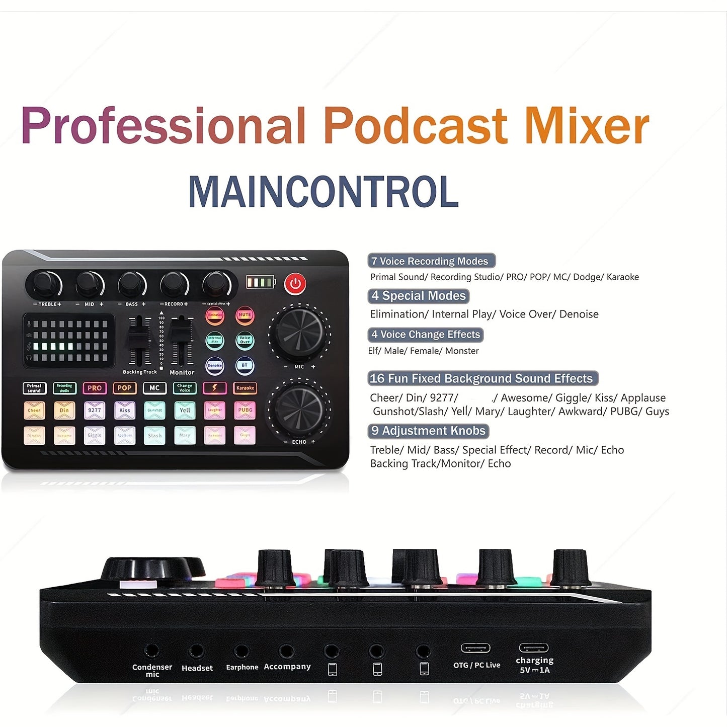 🎙️ Podcast Microphone Bundle - Professional Audio Mixer & BM-800 Condenser Mic 🎛️