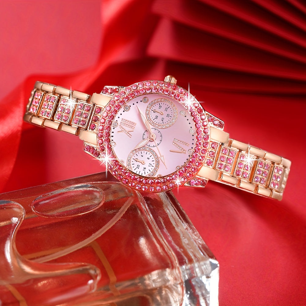 Chic Elegance 6-Piece Ladies Watch and Jewelry Set ⌚✨