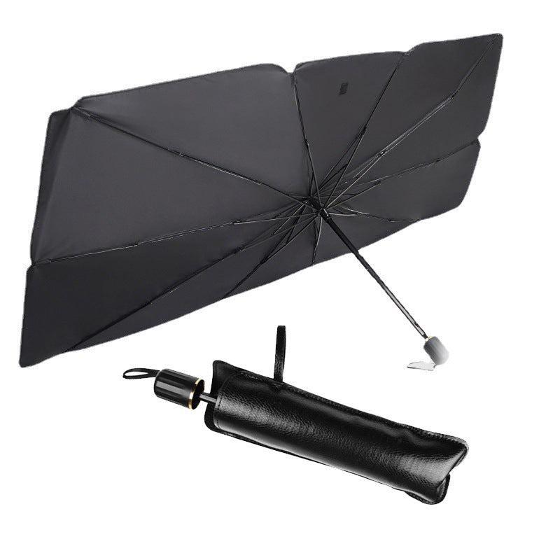 Sun Guard Foldable Car Windshield Sun Shade: UV Protection Umbrella