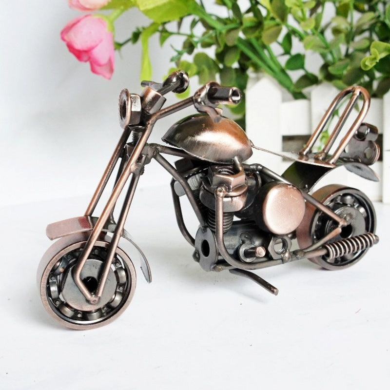 Metal Iron Art Motorcycle Model Ornaments Handmade Crafts