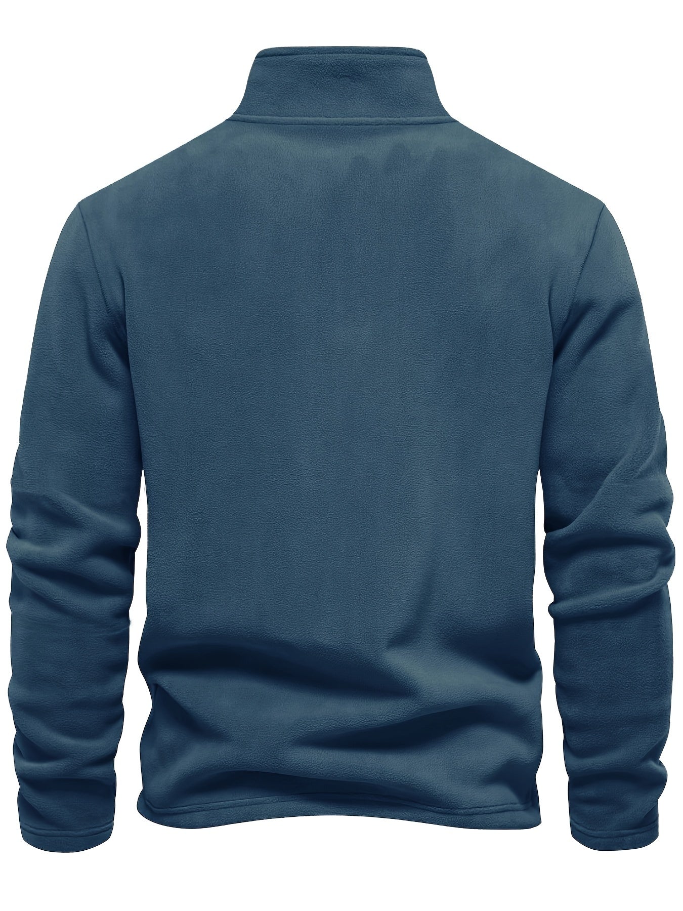 🍂 Autumn & Winter Men’s Fleece Henley Shirt - Stand Collar Half Zip Pullover ❄️