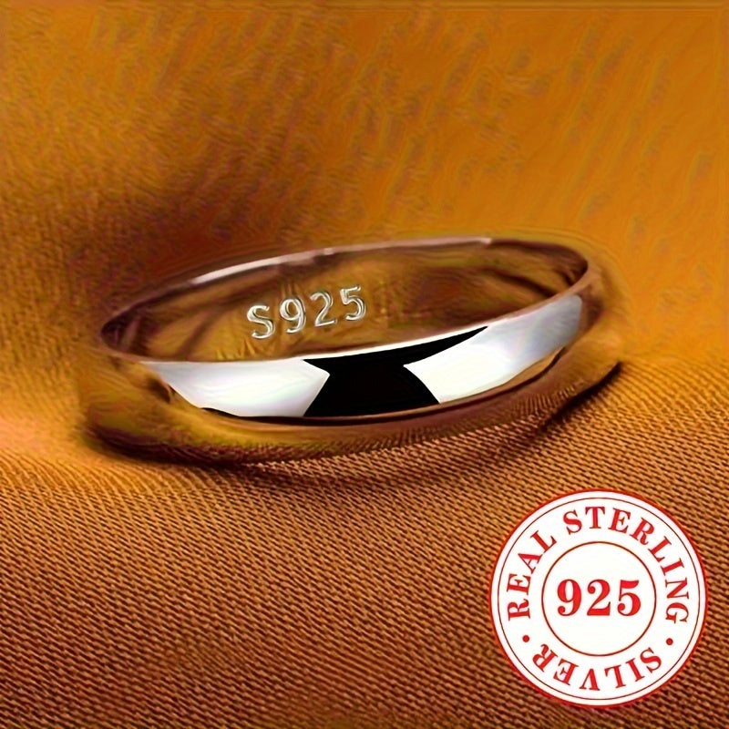 🌟 Classic Elegance Sterling Silver Band Ring – Unisex 925 Silver ✨