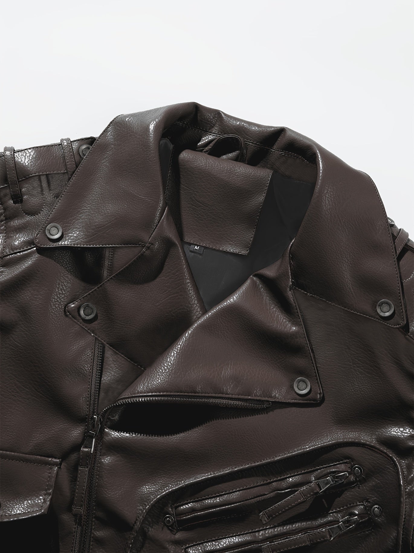 Men's Multi-Pocket PU Leather Jacket 🧥🖤