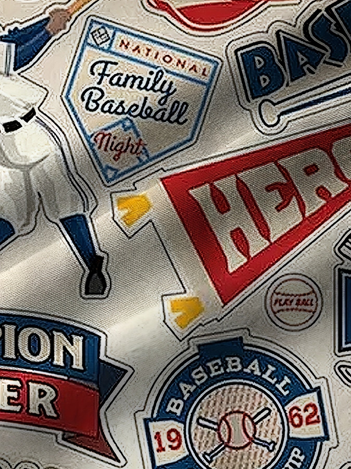 Retro Baseball Comic Print Shirt