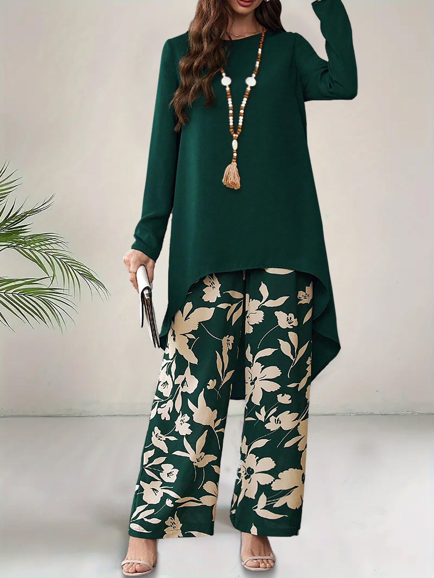 Loose Print Matching Two-Piece Set