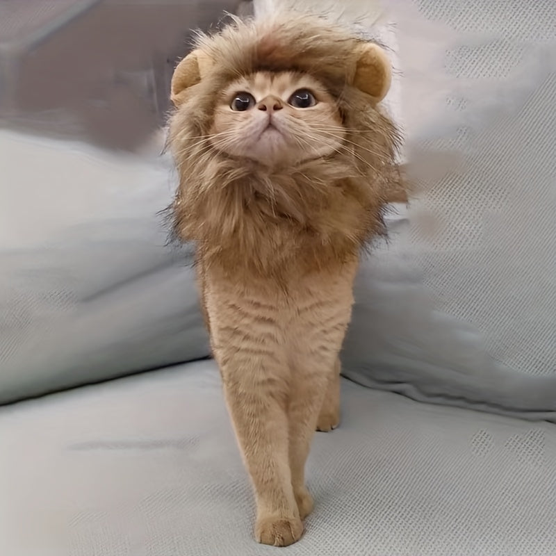 🦁 Roar Power Cat Hat: Adorable Lion Costume 👑