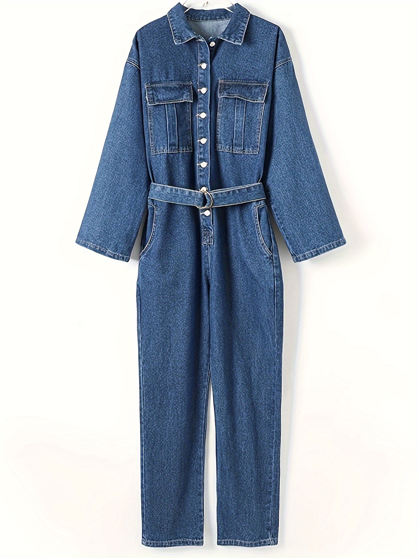 👖 "Casual Comfort" Blue Denim Jumpsuit 🌟