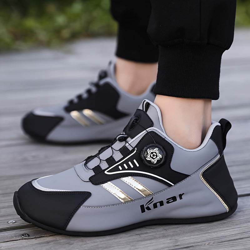 Men's Trendy Striped Running Shoes with Rotating Buckle 🏃‍♂️✨