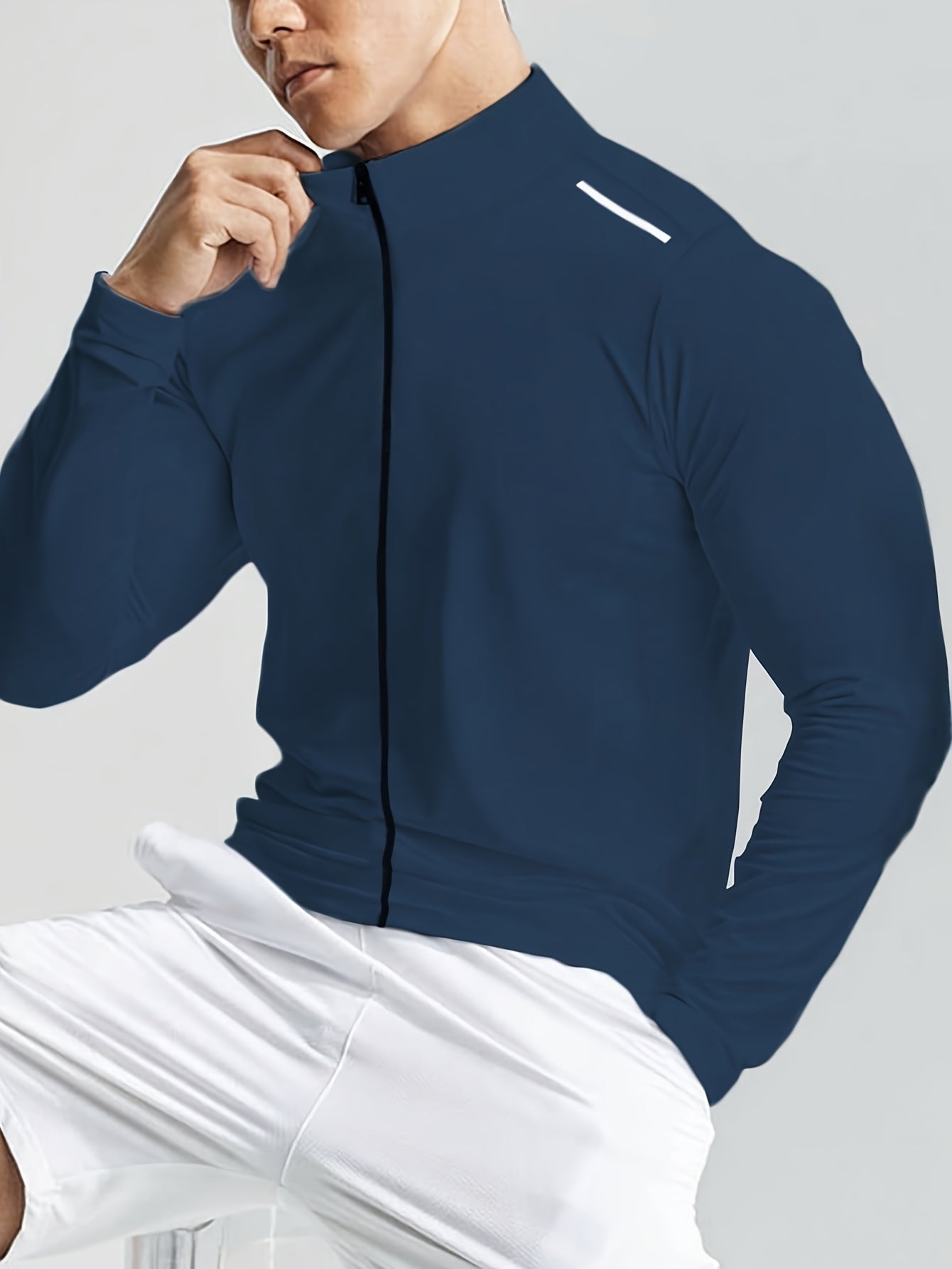 TEAMSPORT" Slim Fit Zip-Up Sports Jacket