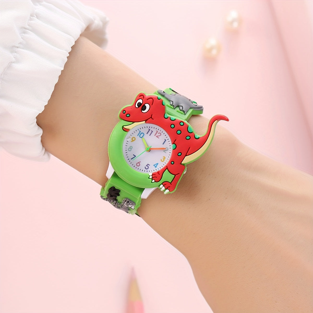 🦖 Cute Cartoon Dinosaur Tyrannosaurus Rex Silicone Strap Children's Watch - The Perfect Gift! 🎁