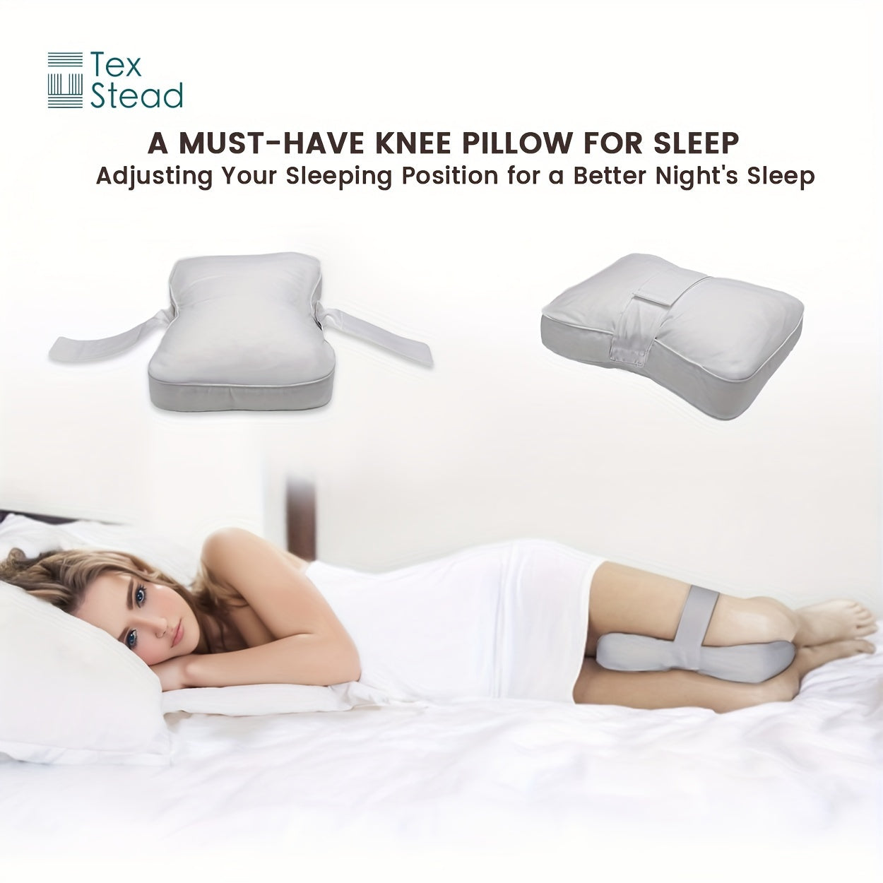 🛏️ TEXSTEAD Comfort Align Knee Pillow 🌟