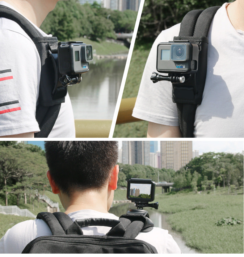 Camera backpack clip holder