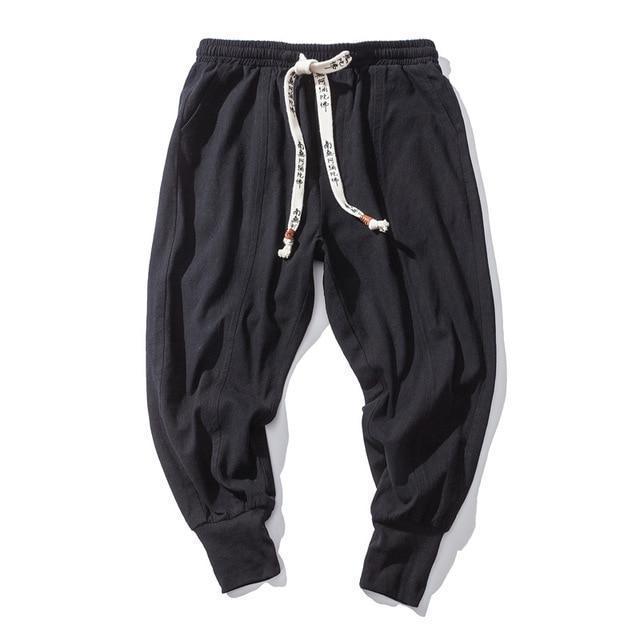 Urban Ease Cotton-Linen Blend Jogger Pants: Stylish Hip-Hop Inspired Bottoms