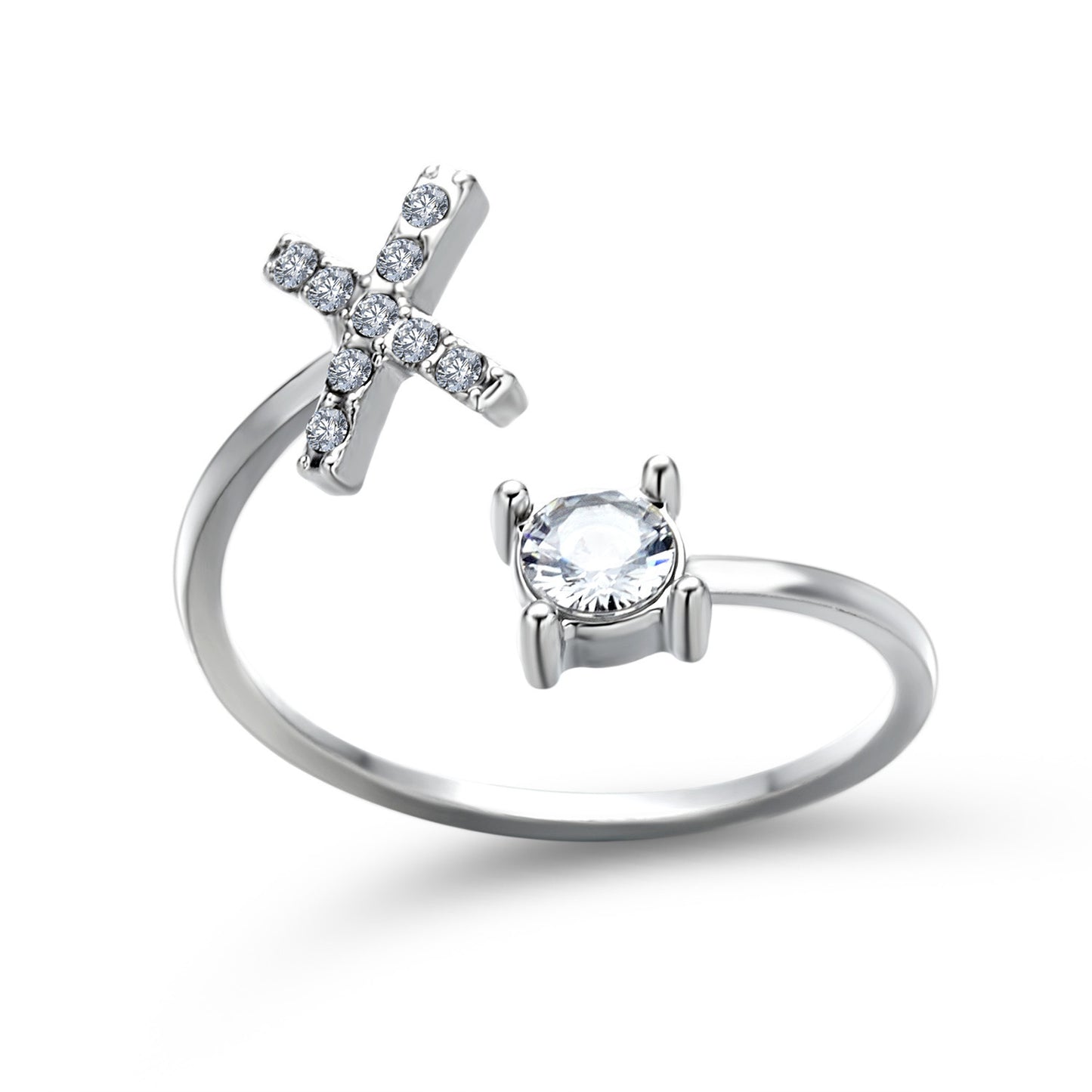 Elegance Initials Adjustable Ring: Fashion Jewelry