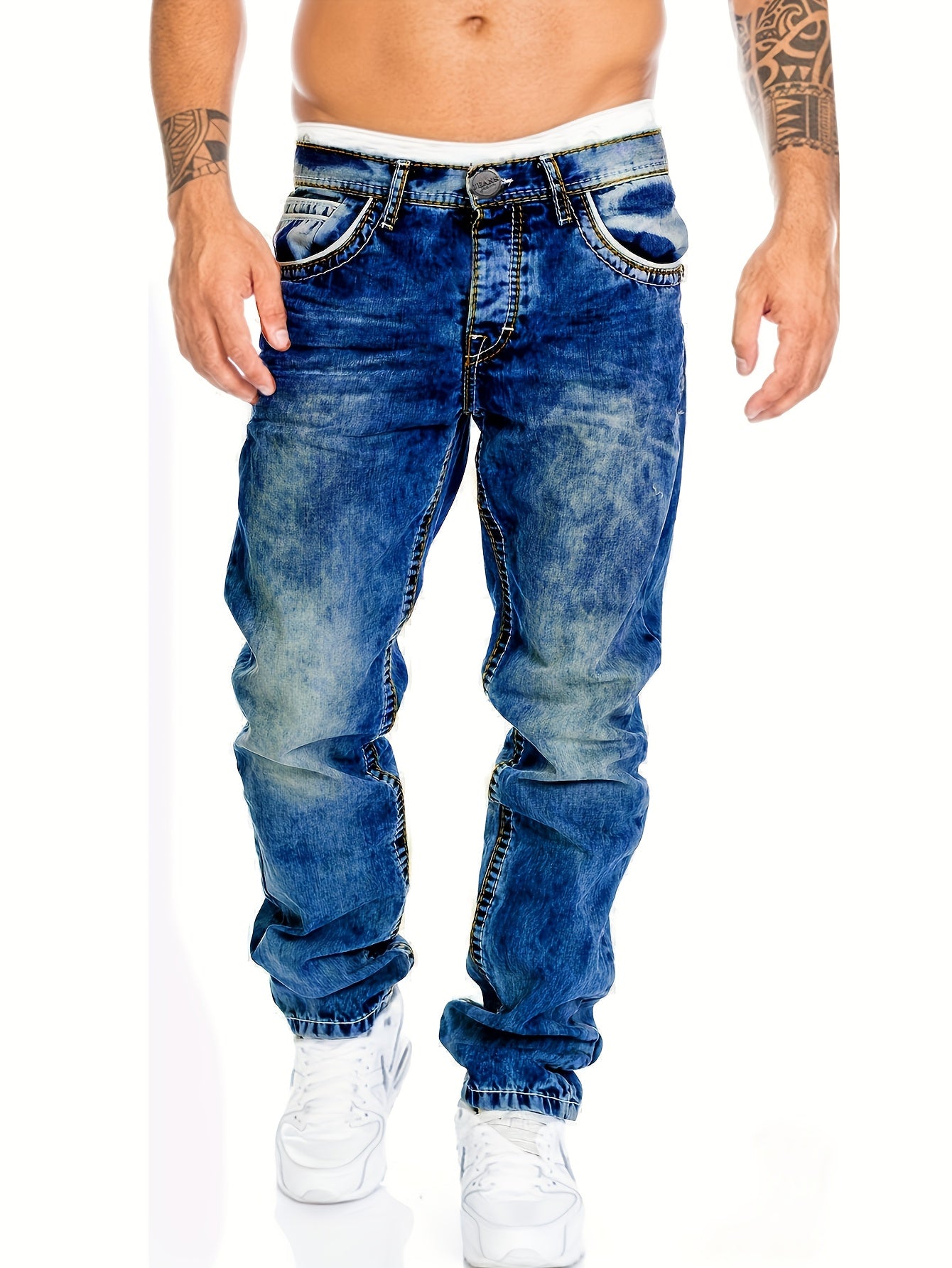 👖 Men's Casual Skinny Jeans - Chic Street Style Stretch Jeans