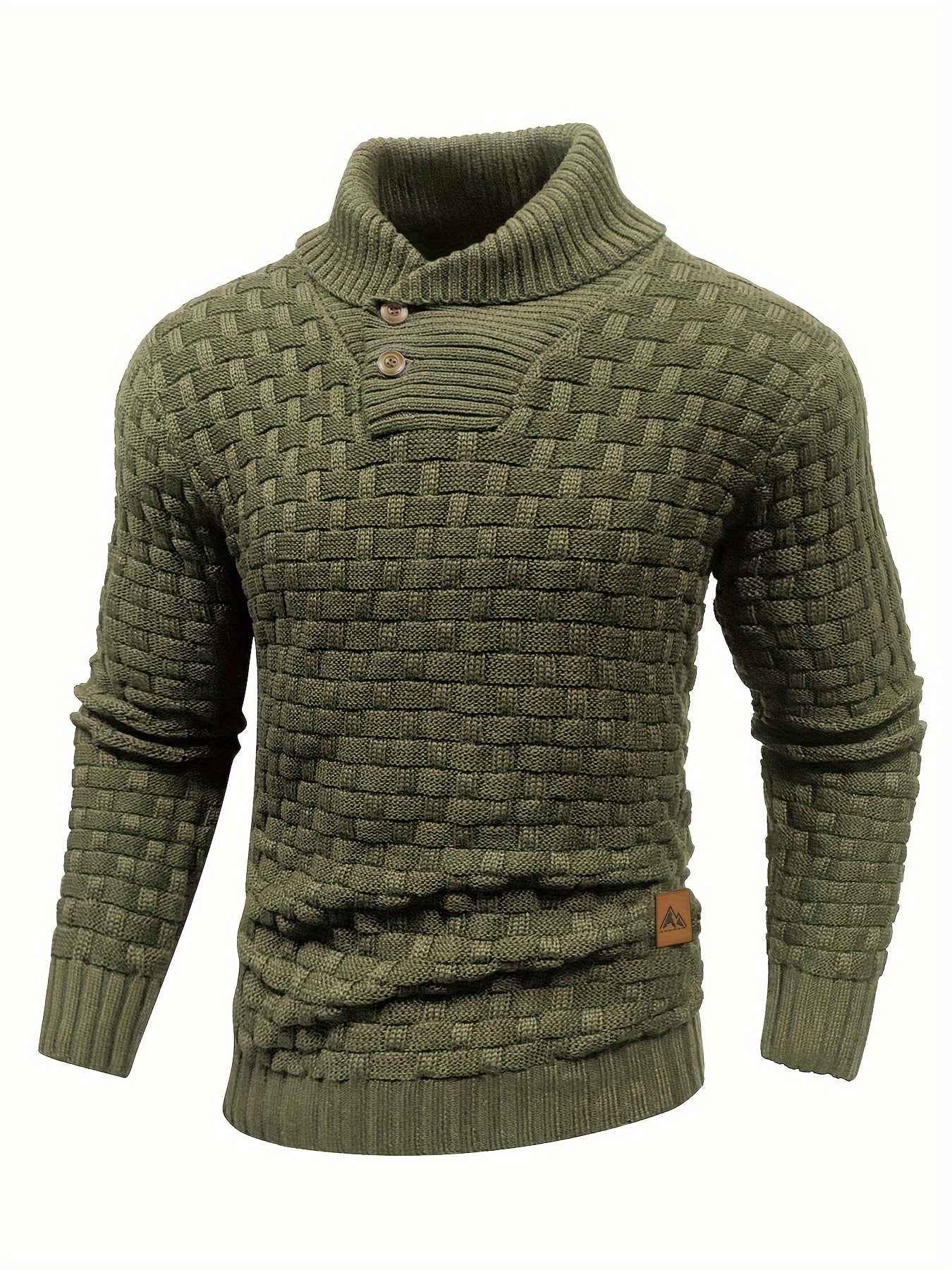 Men's Casual Waffle Pattern High Stretch Sweater 🍂✨