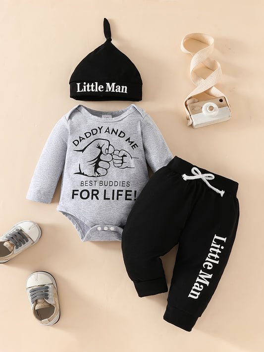 🍼 Cozy Cotton 3pcs Set for Baby Boys