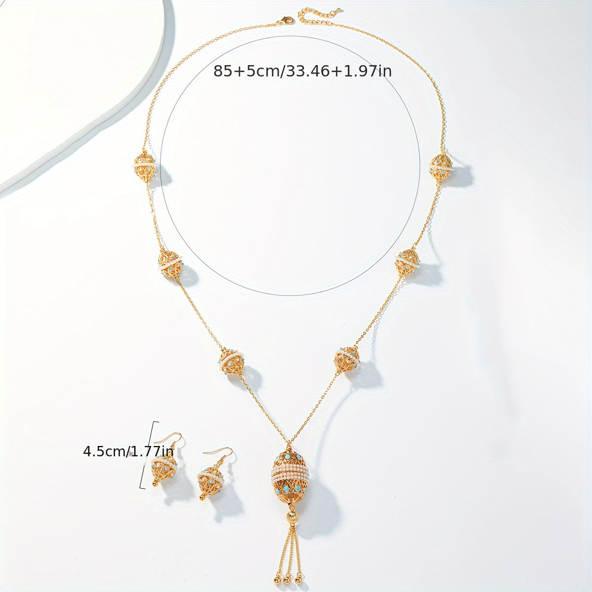 Lantern Elegance Jewelry Set - 18K Gold Plated Delicate Design 🌙✨