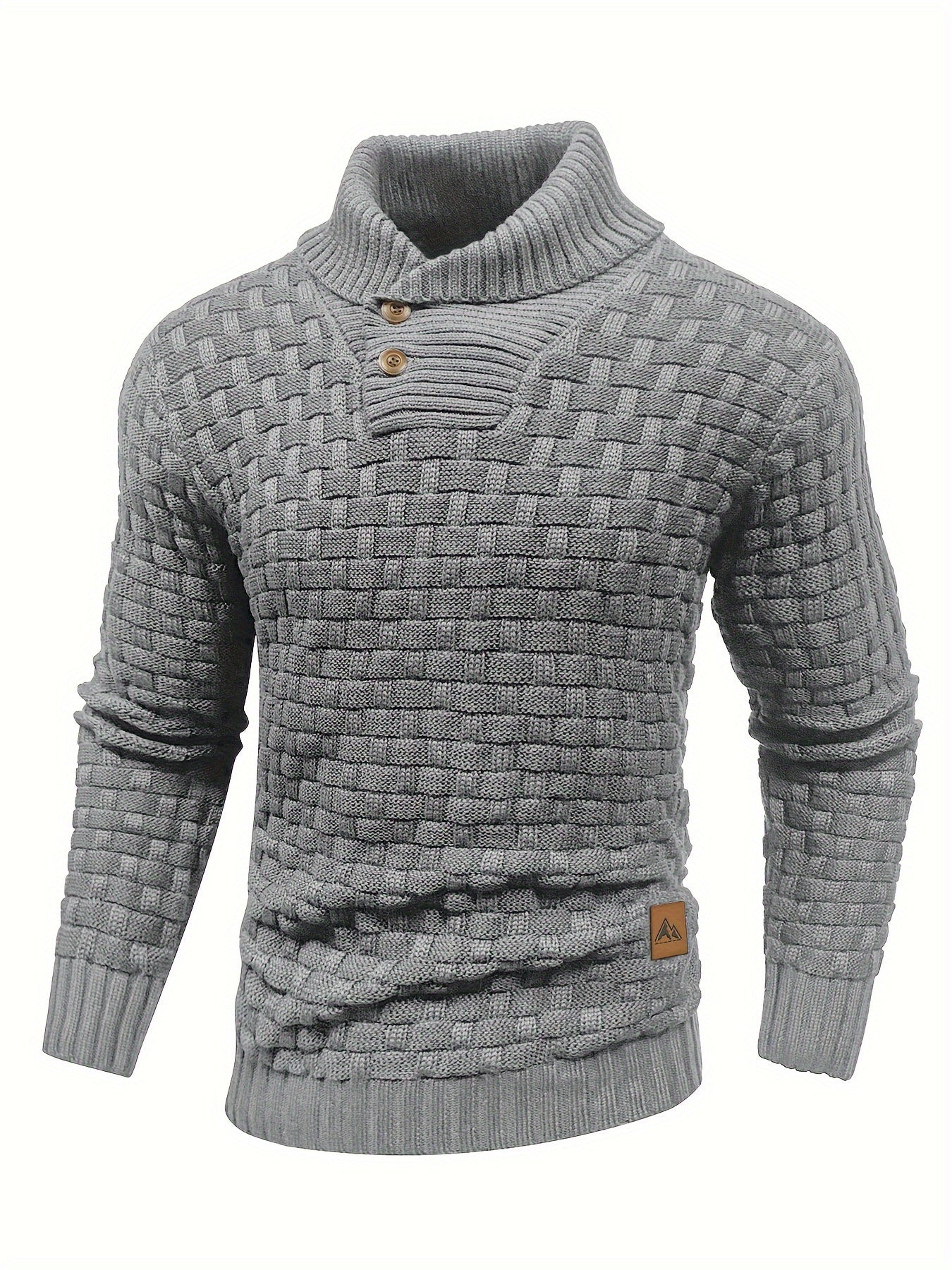 Men's Casual Waffle Pattern High Stretch Sweater 🍂✨