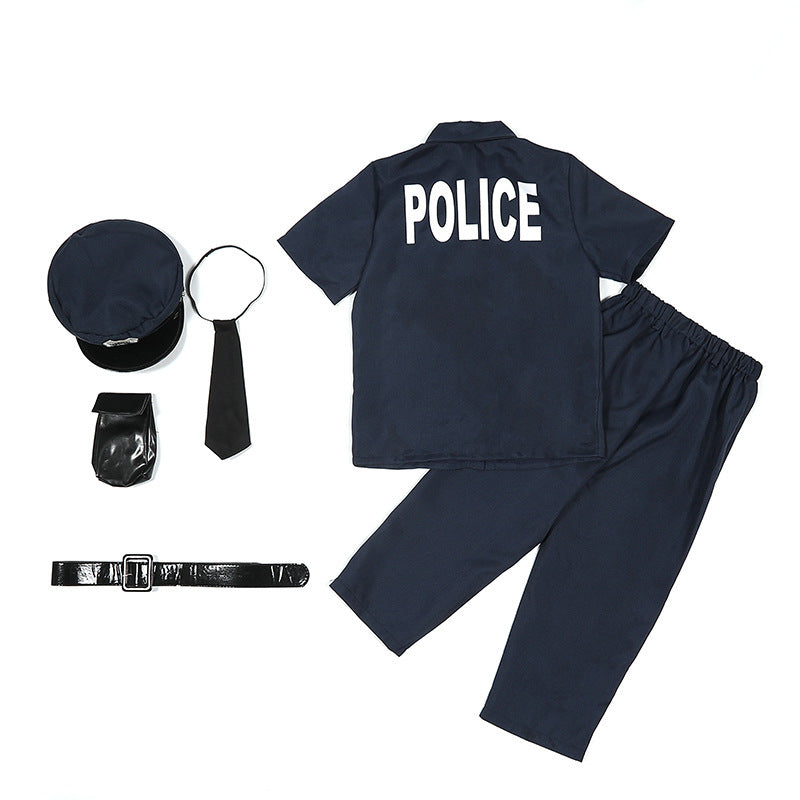 Halloween Boy Police Uniform Suit