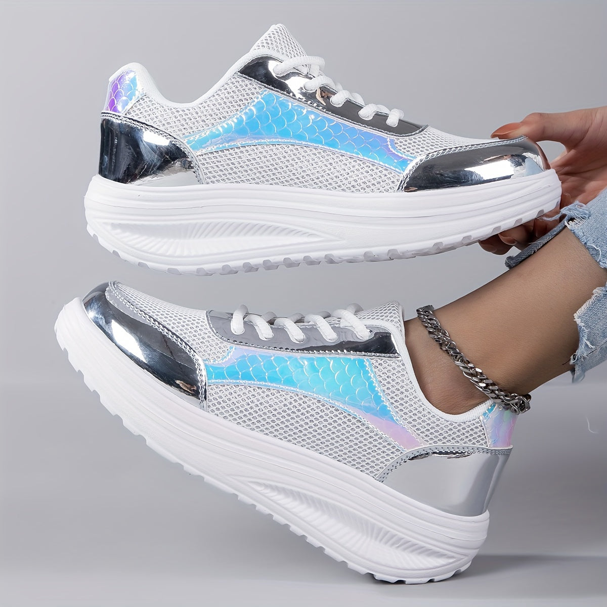 Breeze Fit Breathable Mesh Platform Sneakers 🌬️👟