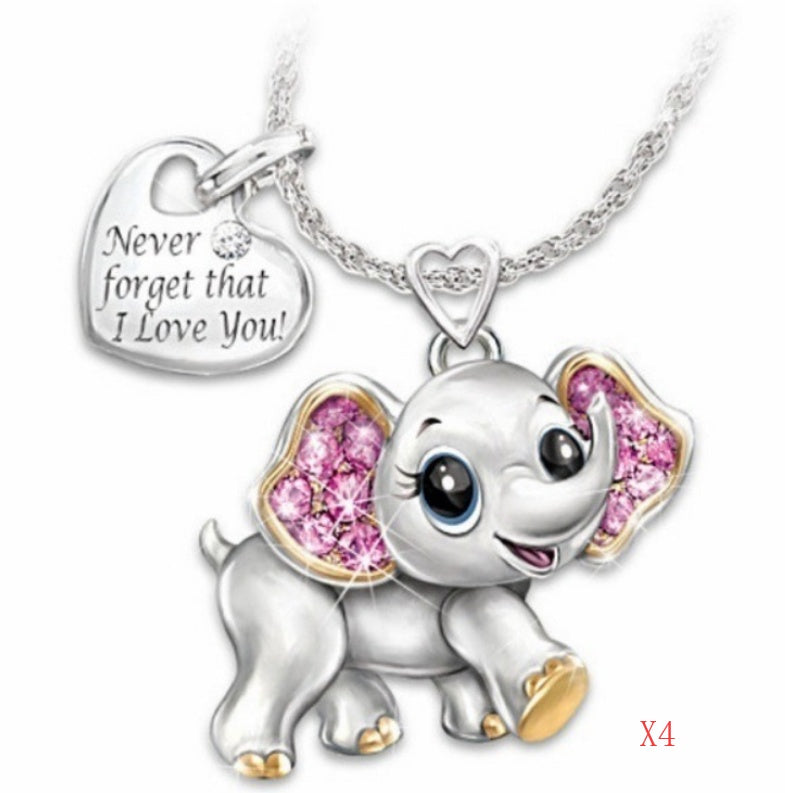 Cute Elephant Necklace: Adorable Fashion Accessory for Kids and Adults