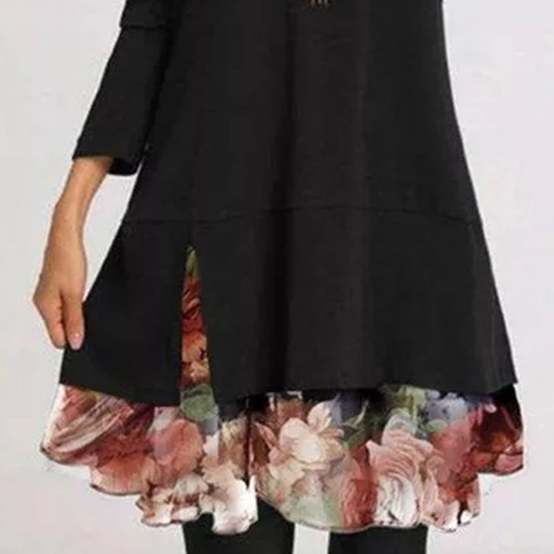 Hot Selling Fashionable Chiffon Stitching Loose Dress