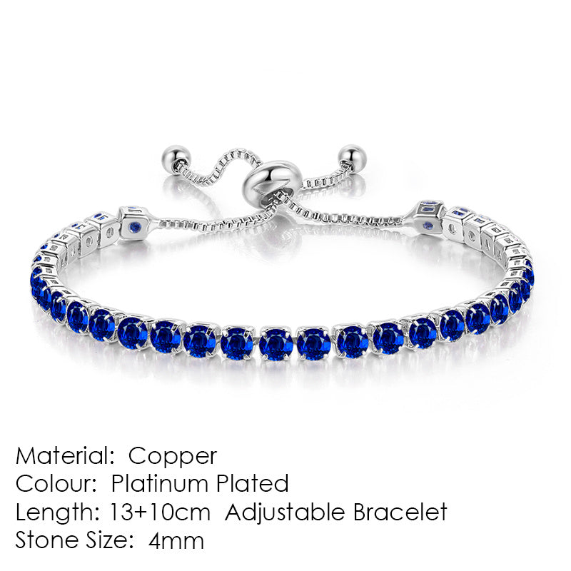 Radiant Glow Round Zircon Tennis Bracelet: Elegance in Every Sparkle