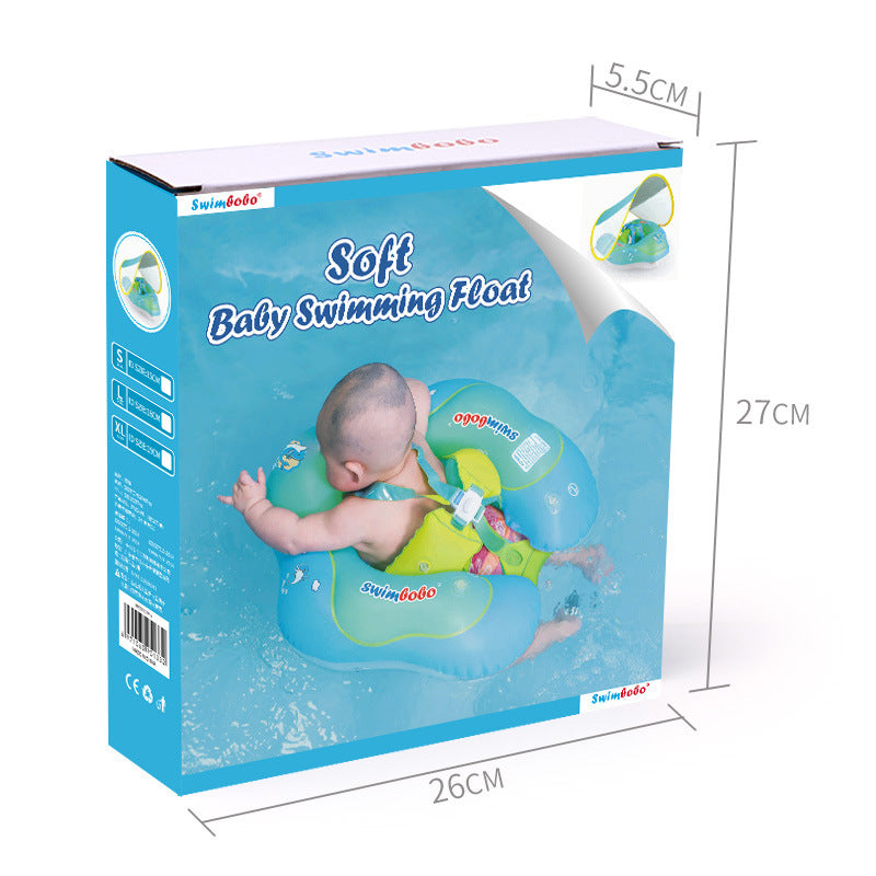 Sun Splash Baby Swimming Float: Inflatable Infant Floating Ring with Canopy - Perfect Pool Accessory for Summer Fun