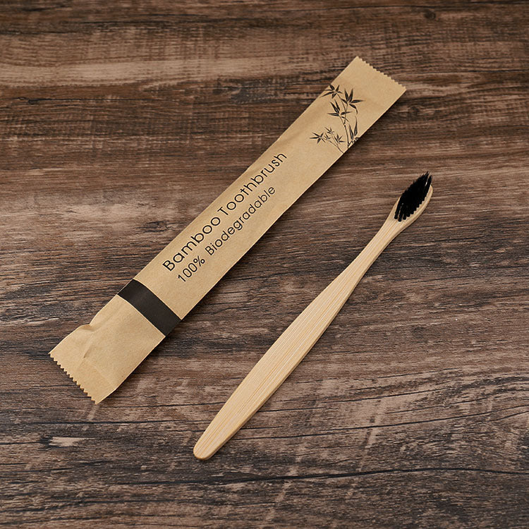 Eco-Friendly Bamboo Toothbrush with Kraft Paper Bag: Sustainable Oral Care Solution