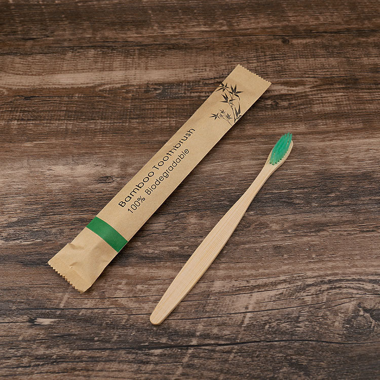 Eco-Friendly Bamboo Toothbrush with Kraft Paper Bag: Sustainable Oral Care Solution