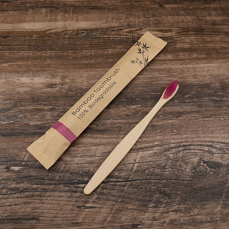 Eco-Friendly Bamboo Toothbrush with Kraft Paper Bag: Sustainable Oral Care Solution