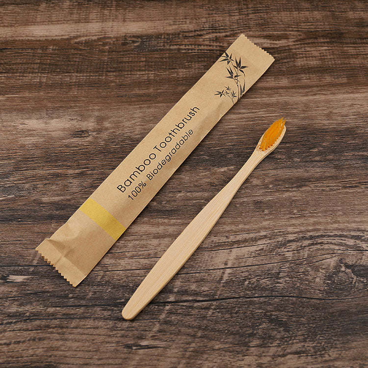 Eco-Friendly Bamboo Toothbrush with Kraft Paper Bag: Sustainable Oral Care Solution