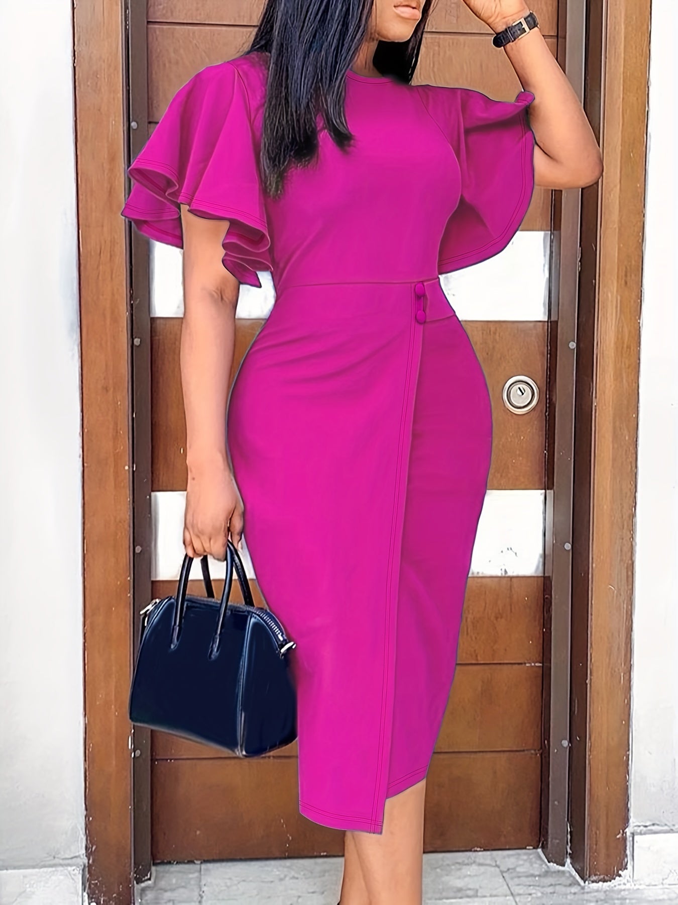 Flutter Sleeve Bodycon Dress