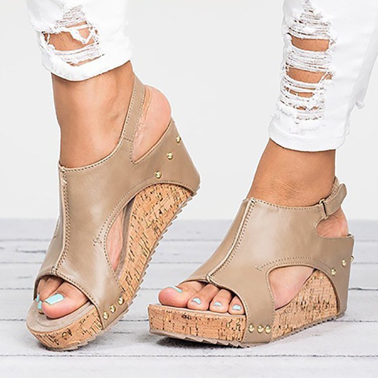 Eternal Summer Roman Style Wedges: Stylish Sandals with Thick Bottom