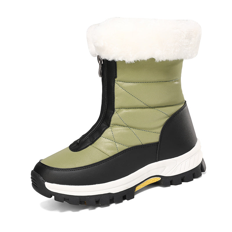 Fashion Color Blocking Non-Slip & Wear-Resistant Zipper Hiking Boots ⛰️