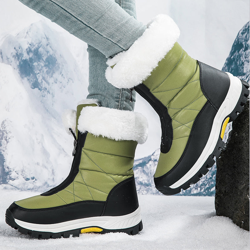 Fashion Color Blocking Non-Slip & Wear-Resistant Zipper Hiking Boots ⛰️